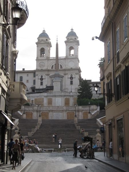 The Spanish Steps from via dei Condotti