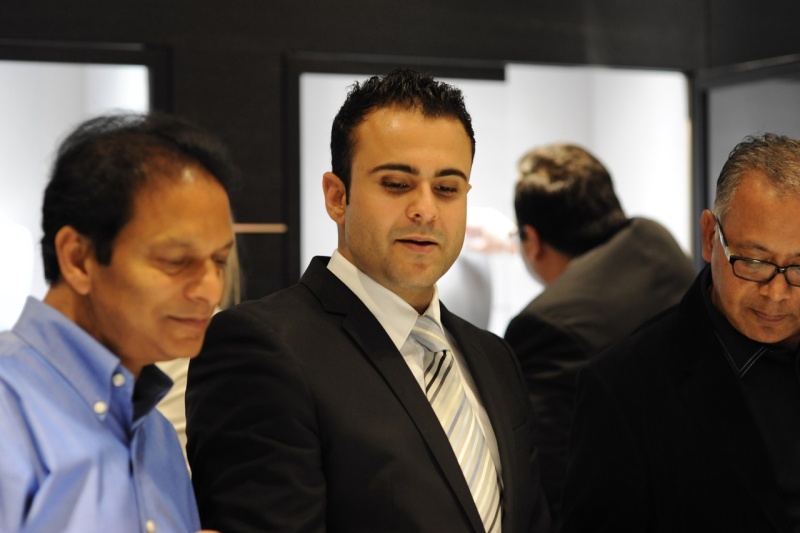 The Montblanc Boutique Director explaining horology to guest
