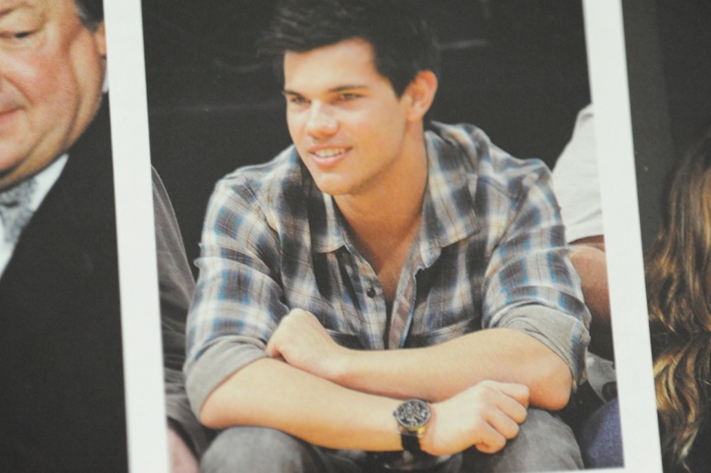 Actor Taylor Lautner wearing a Montblanc Timewalker