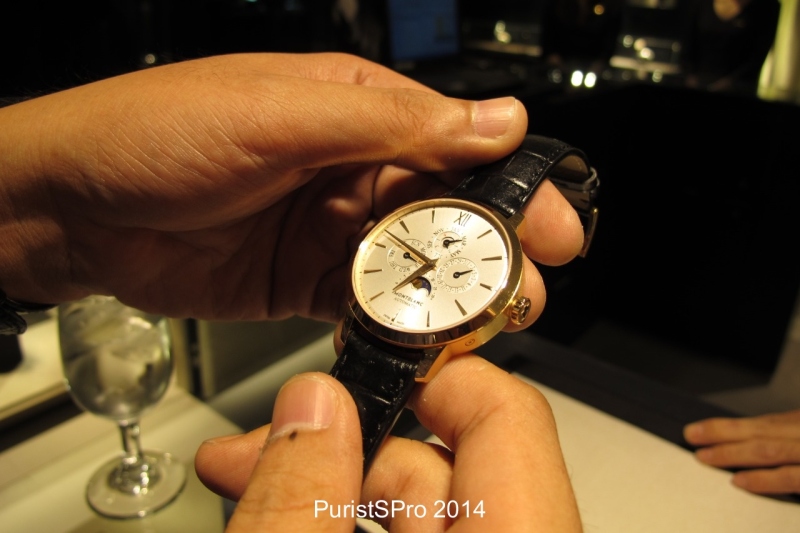 My personal favorite tonight - the Meisterstück Heritage Perpetual Calendar in rose gold