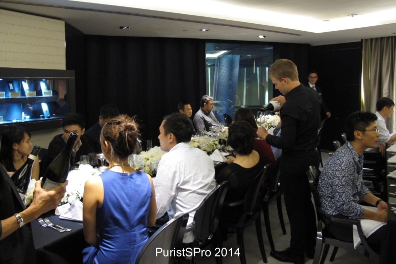 Commencing dinner (took a long time for all of us to stop looking at the watches!)