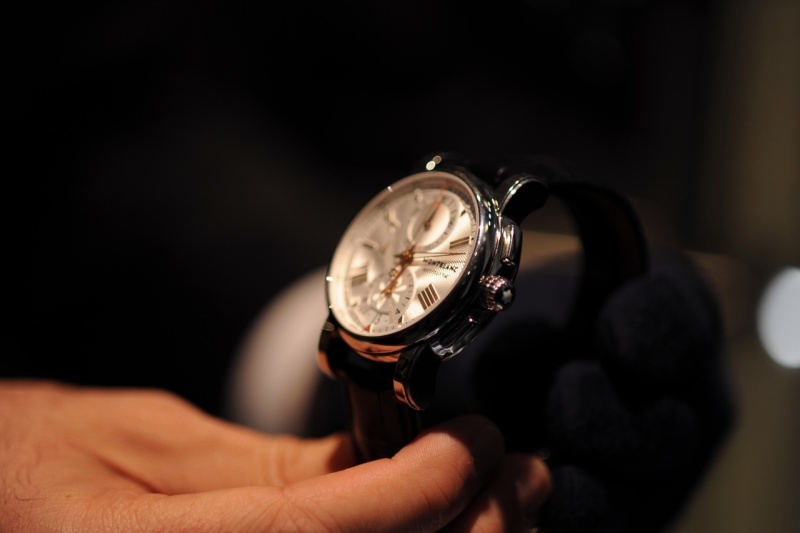 A client looking at a watch