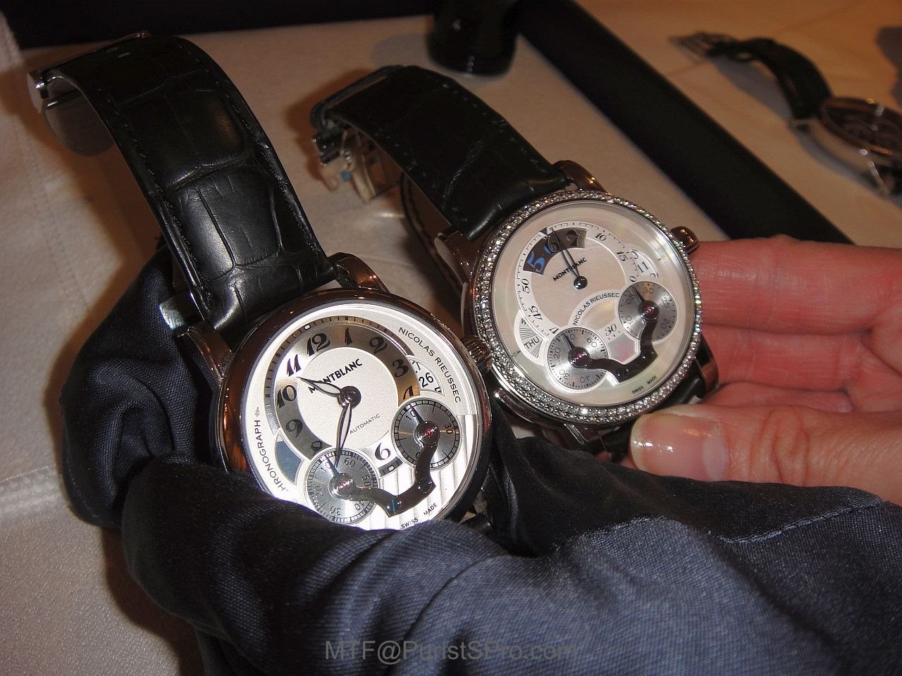 My Affordable Montblanc watch on the left