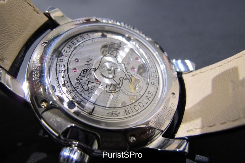 The special tribute to Nicolas Riesseuc marked on the caseback