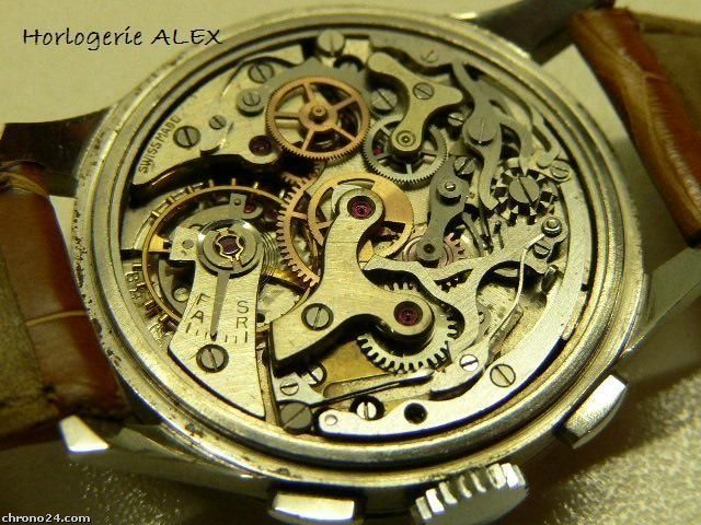 Example of Minerva triple date moonphase from 1950â??s with Valjoux Cal. 88
