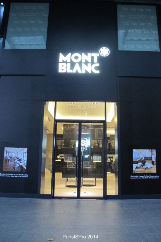 The grand entrance to the cosy flagship boutique in Singapore