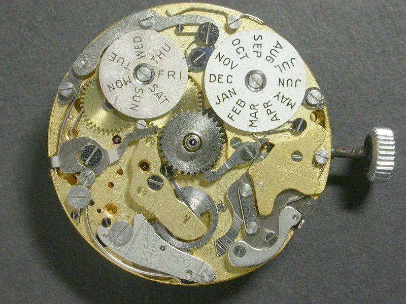 Example of a Valjoux Cal. 730 dial side (Credit: Rob at tripledatemadness)