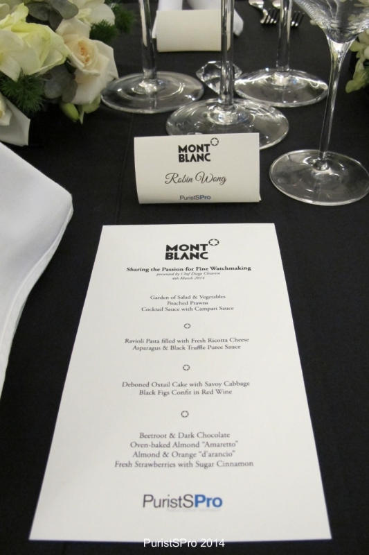 The menu. Yummy but not as yummy as the watches!