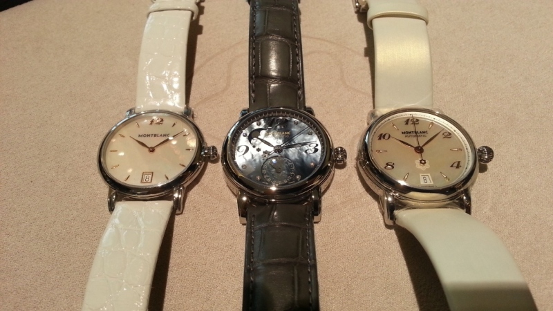 The trio. My favorite is the Moonphase automatic. The black MOP is to die for with a bluish tint