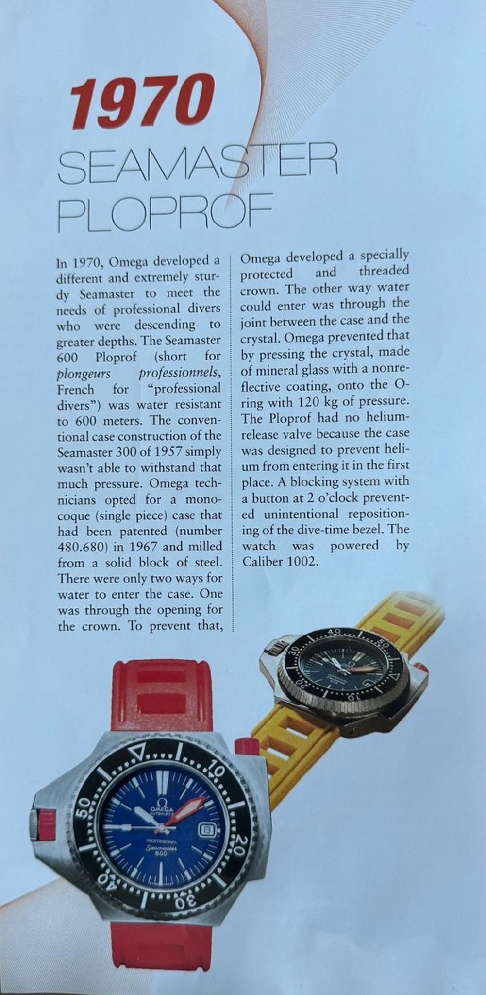 Watch by Omega, Seamaster, Ploprof, Seamaster 600