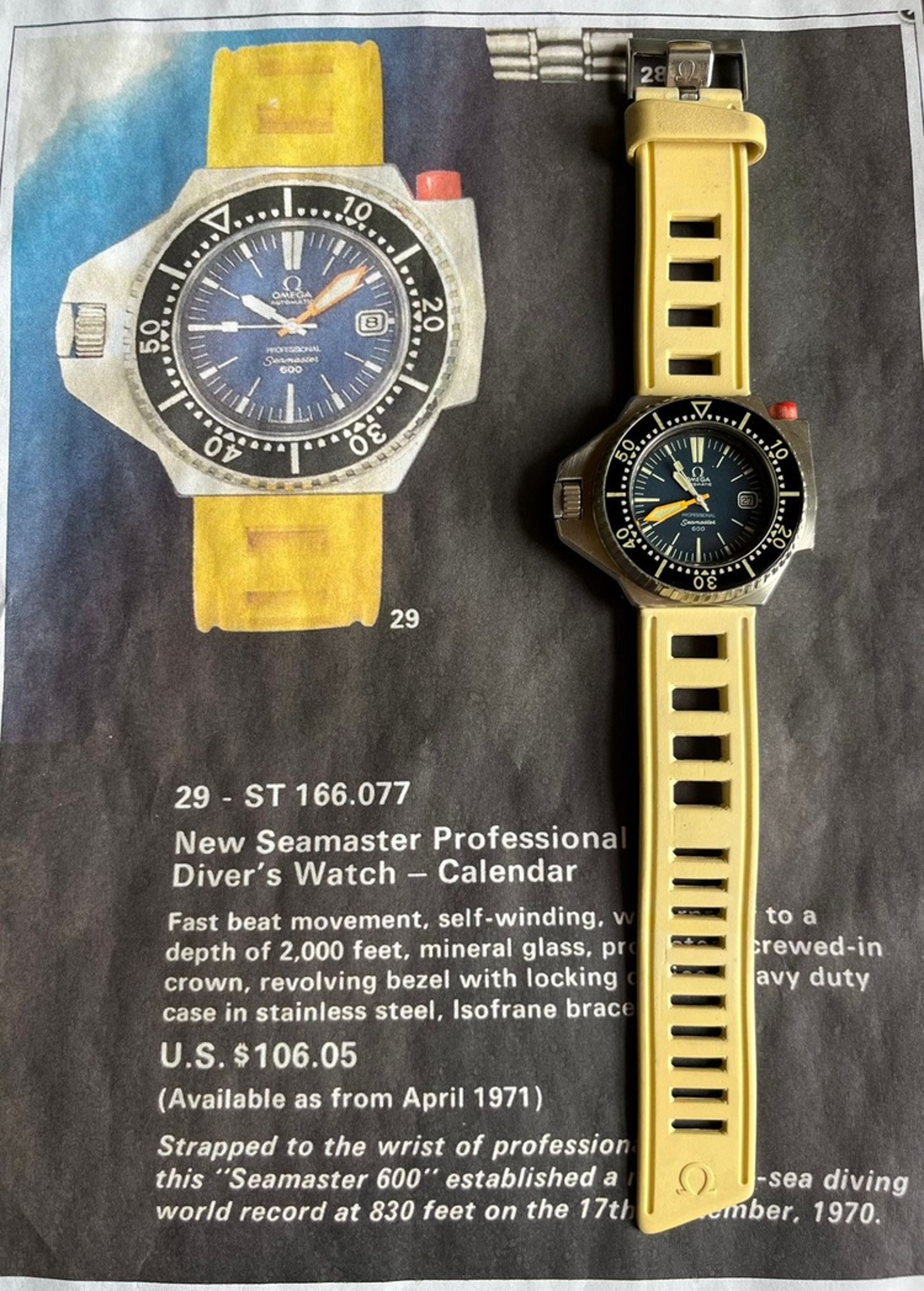 Watch by Omega, Seamaster, Ploprof, Seamaster 600