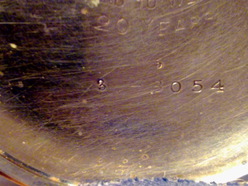 Inner rear cover number