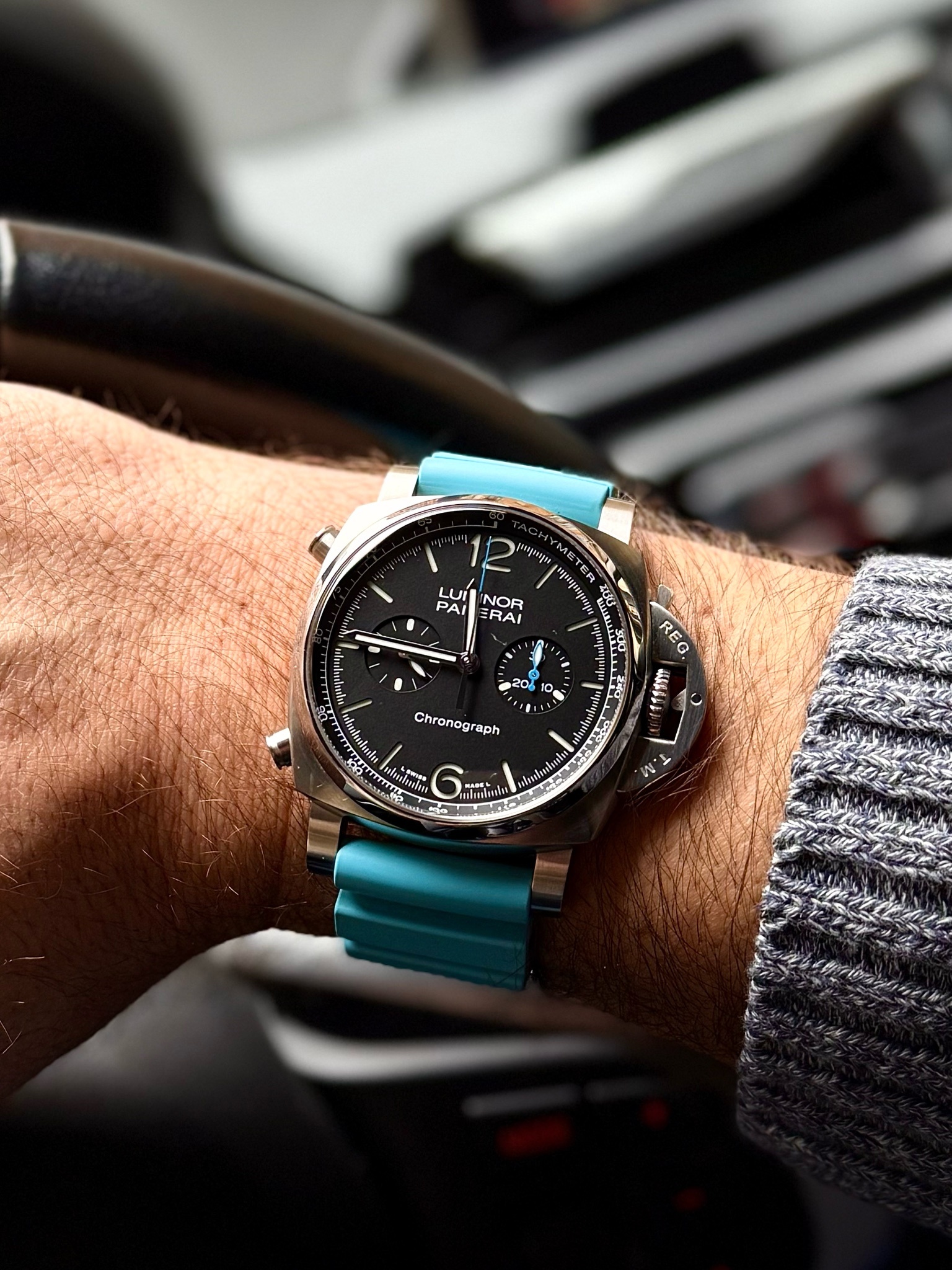 Watch by Officine Panerai, Luminor Chrono, Panerai, Luminor