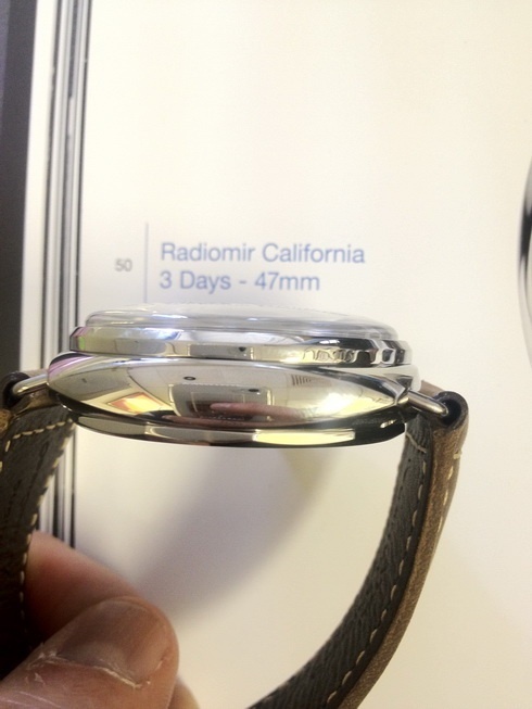 Slightly popped up glass