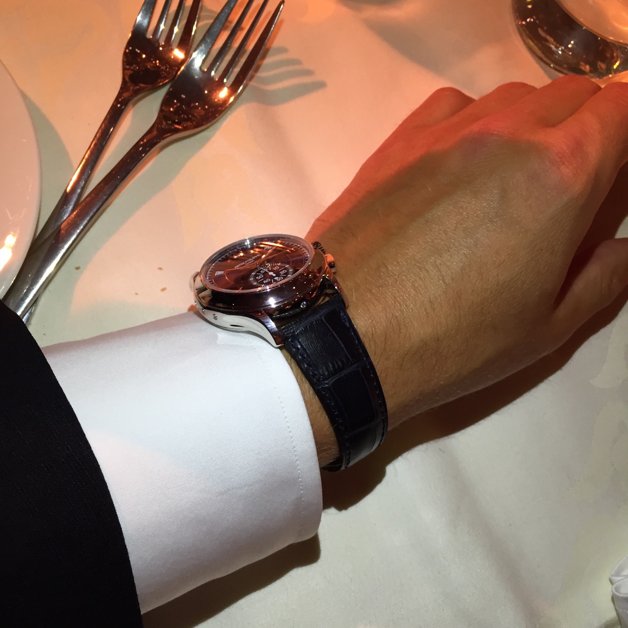 It wears big. It's quite a thick watch