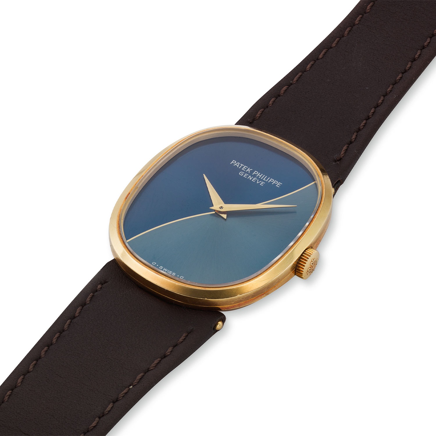 Watch by Patek Philippe, golden ellipse, 3858