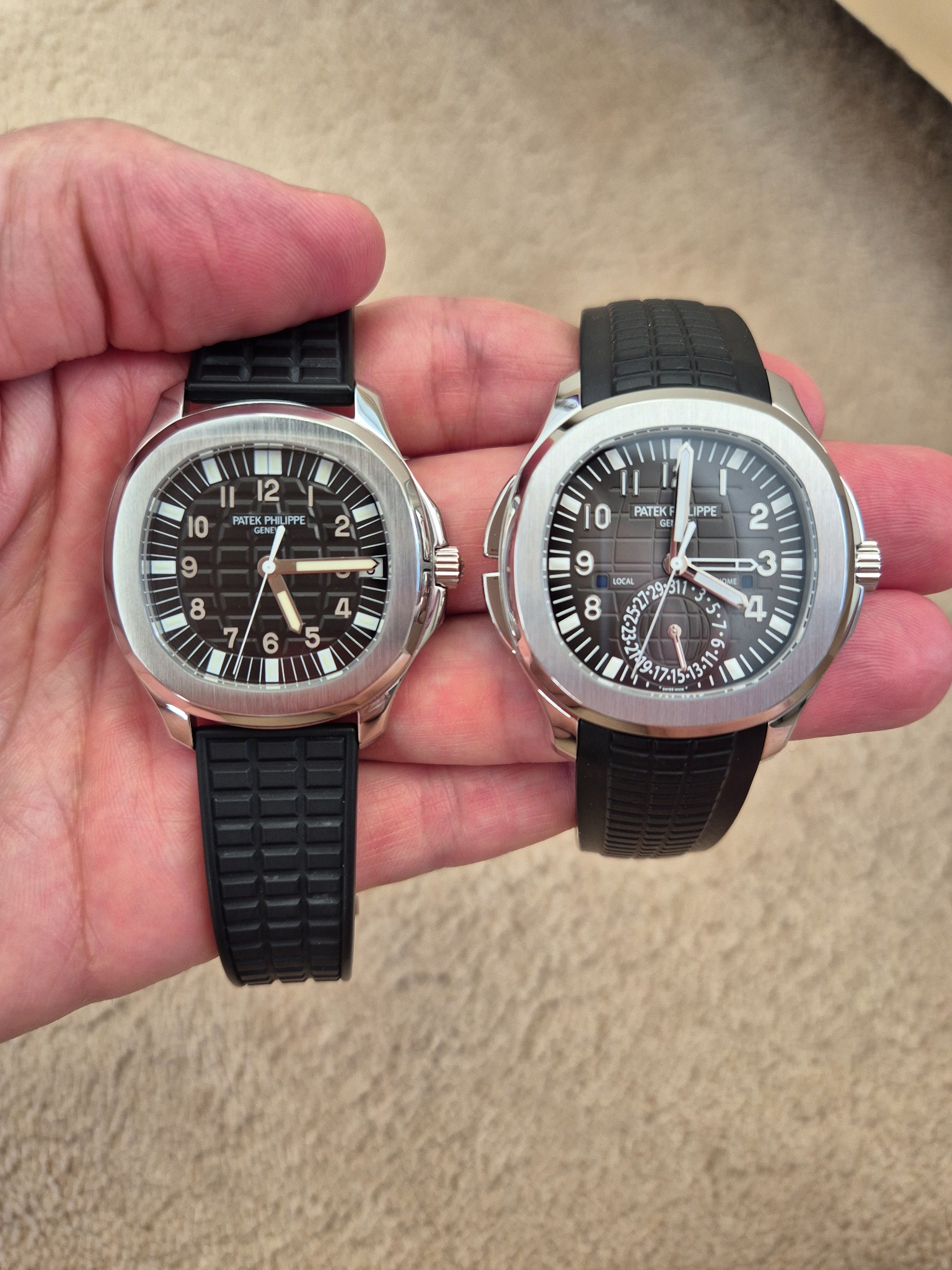 Watch by Patek Philippe, Travel Time, 5164A, aquanaut, 5065