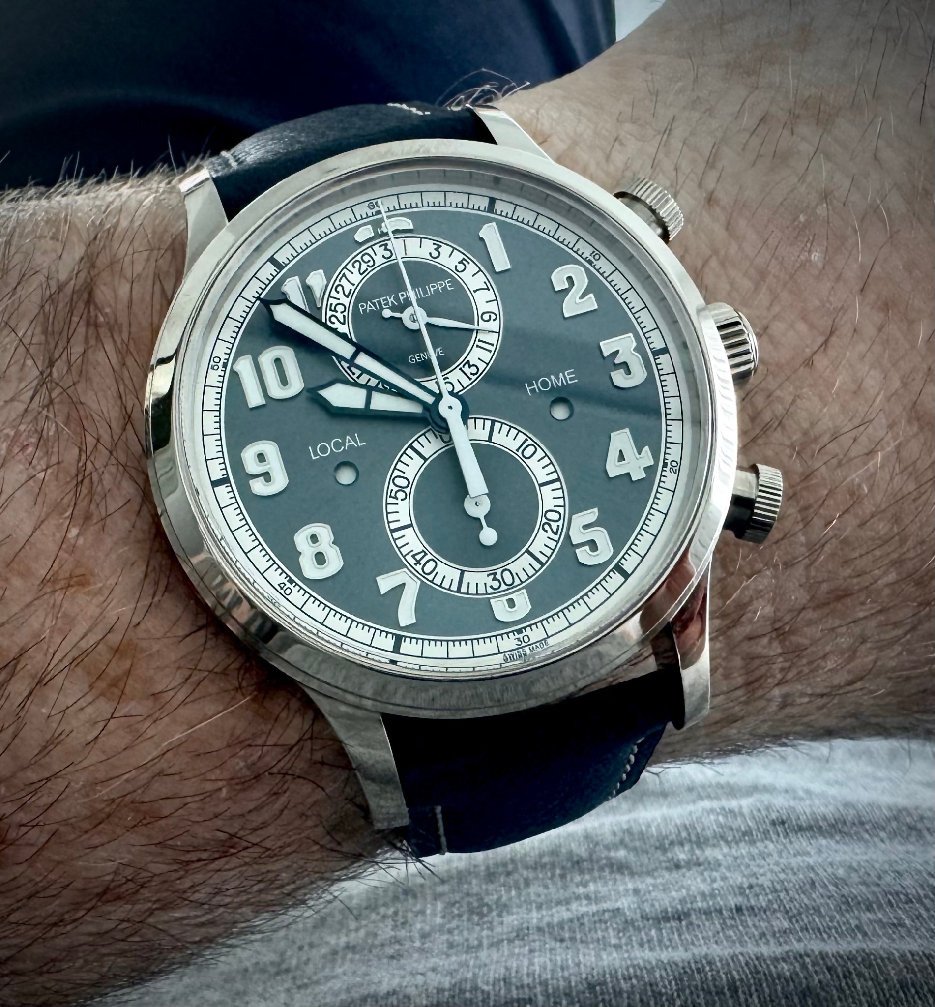 Watch by Patek Philippe, Nautilus Chronograph Dual Time, Nautilus Travel Time Chrono, nautilus, 5990