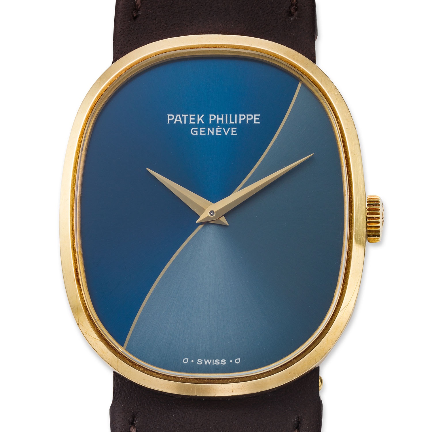 Watch by Patek Philippe, golden ellipse, 3858
