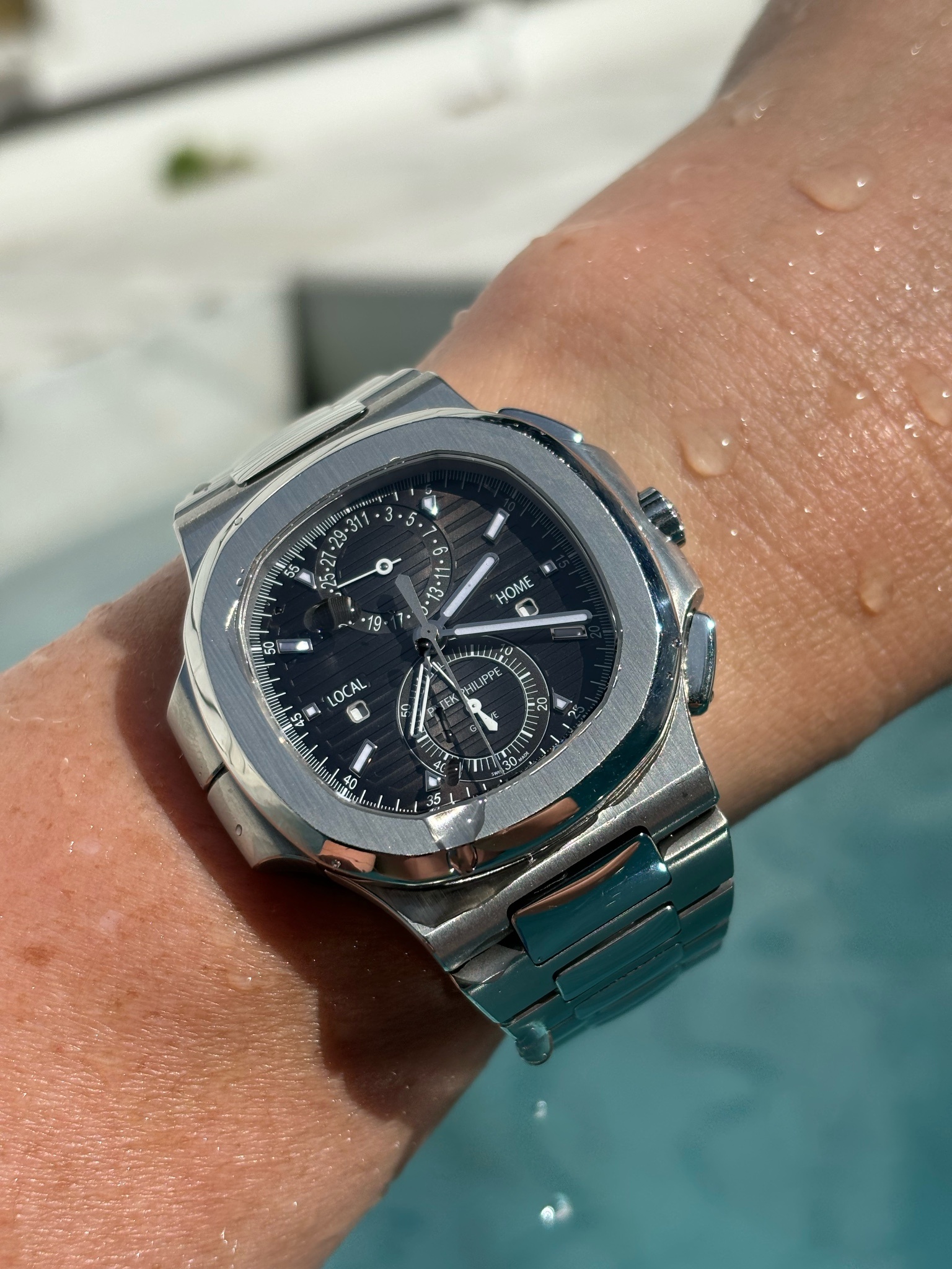 Watch by Patek Philippe, nautilus, Nautilus Chronograph Dual Time, 5990/1A-001