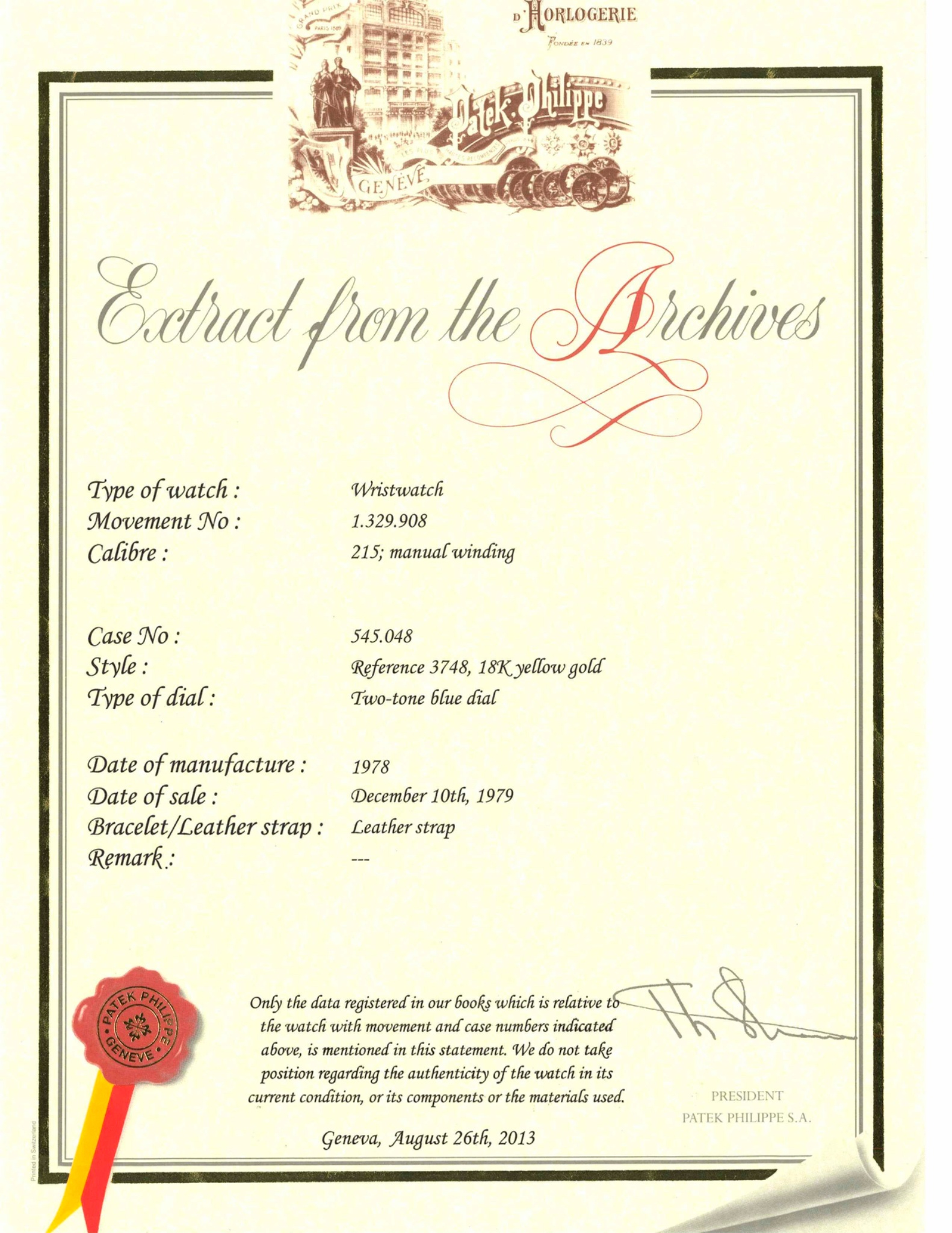 Watch by Patek Philippe, golden ellipse, 3858