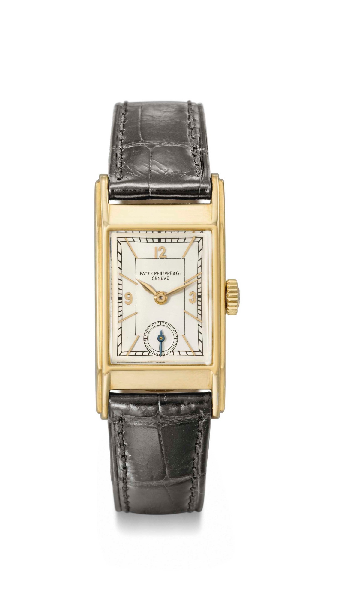 Rare 1937 Patek Philippe watch with steel case, caliber 9-90, and