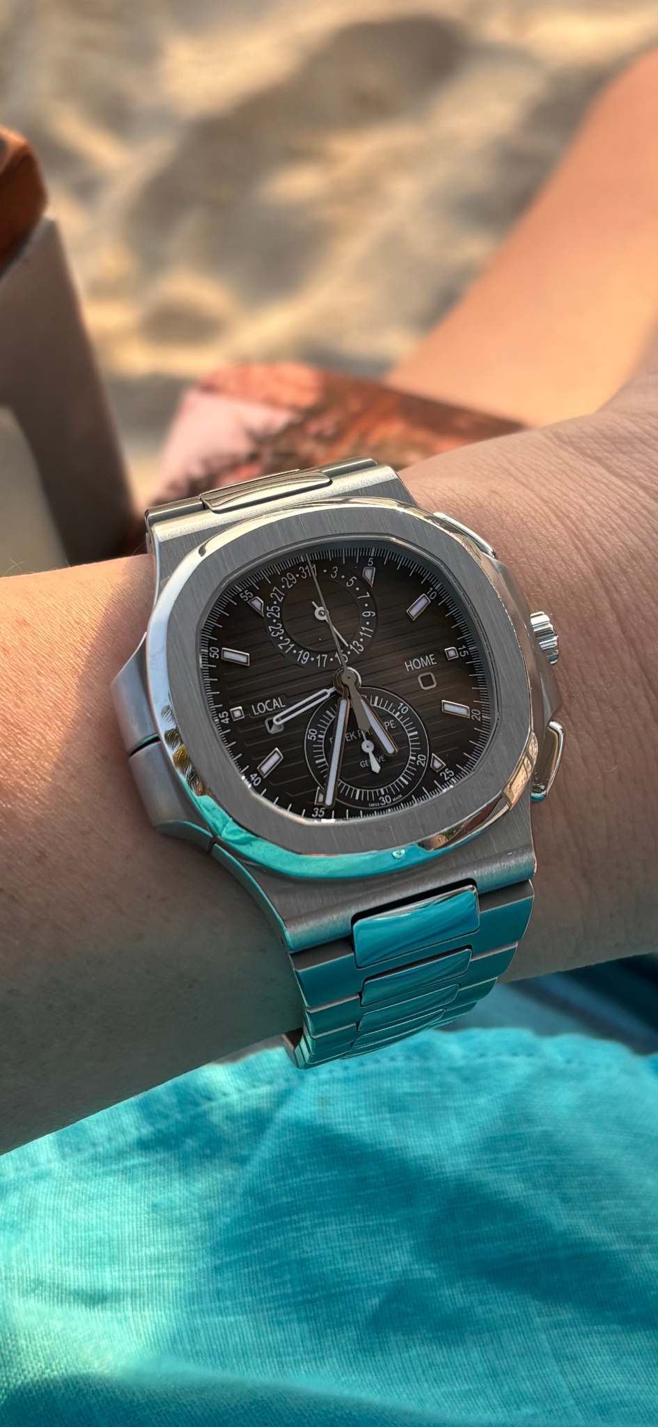 Watch by Patek Philippe, nautilus, Nautilus Chronograph Dual Time, 5990