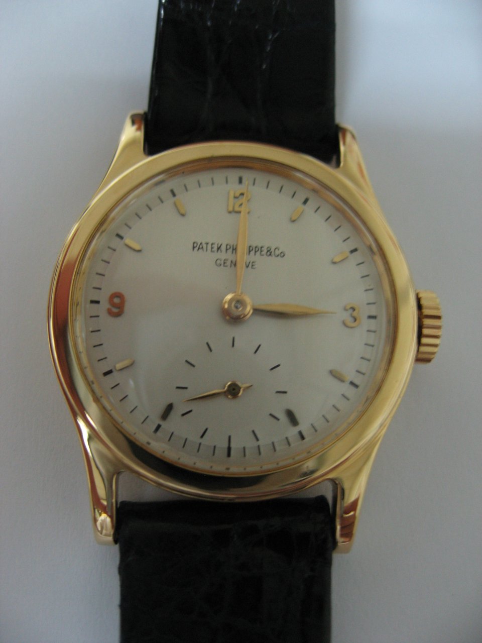 YG Silvered dial Raised Breguet figures Radium