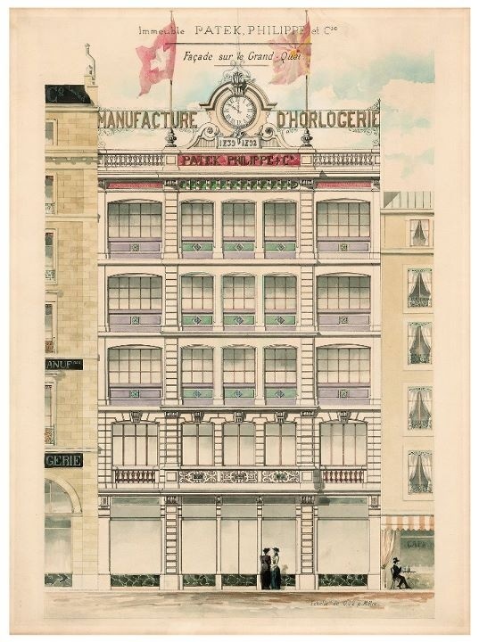 Patek Philippe historic domicile on Rue du Rhone in Geneva.