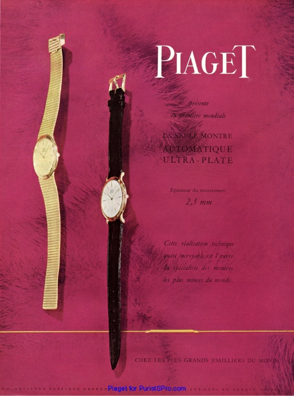 A vintage Piaget advertisement.