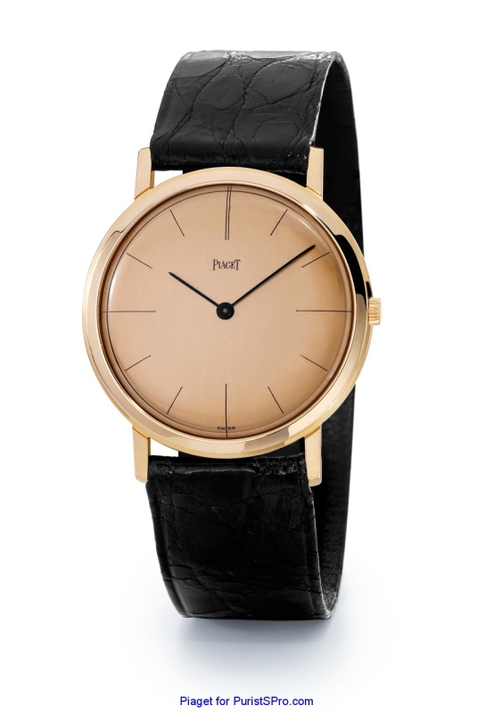 A vintage rose gold Piaget Extra-Plat.
