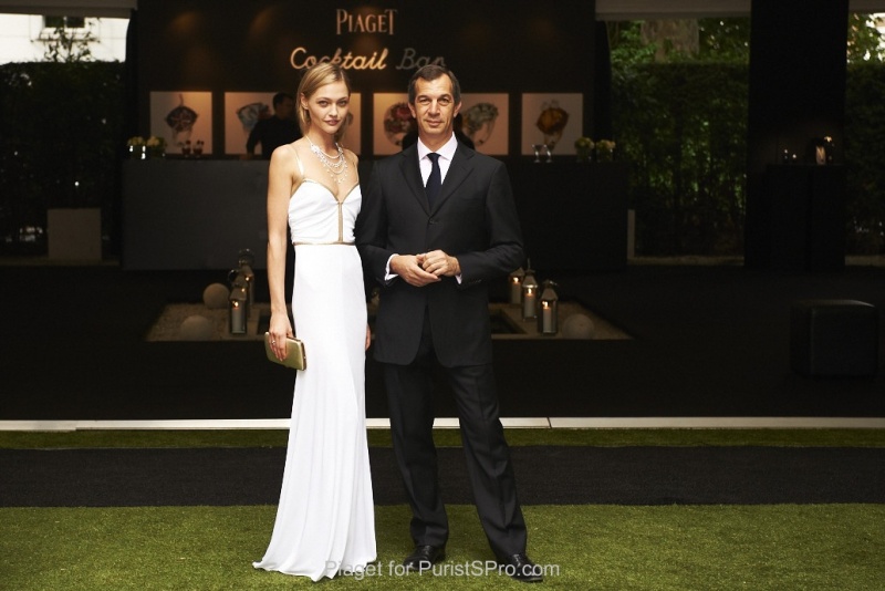 CEO Philippe Léopold-Metzger and model Sasha Pivovarova.