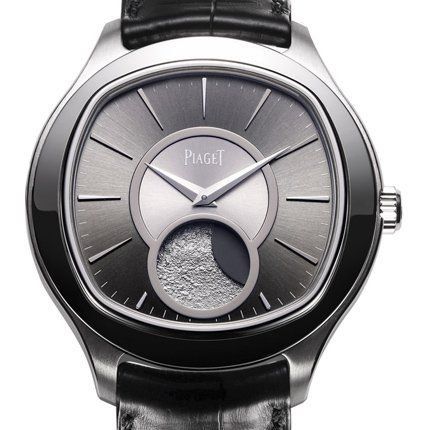 A moonphase watch for a formal watch is very appropriate. Stylistically, I notice the detail on the moon. It kind of reminds you of the botched surface of the moon with craters. 