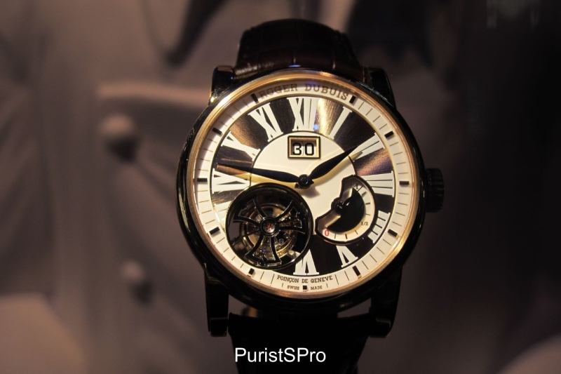 Tribute to Mr Roger Dubuis exclusive RD540 Flying Tourbillon with large date and Power Reserve. LE 208 pieces