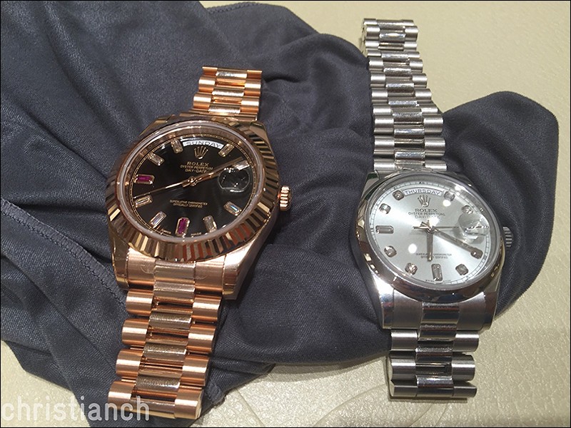 Rolex - Rolex Day-Date II Rose Gold 218235 Diamond and Ruby
