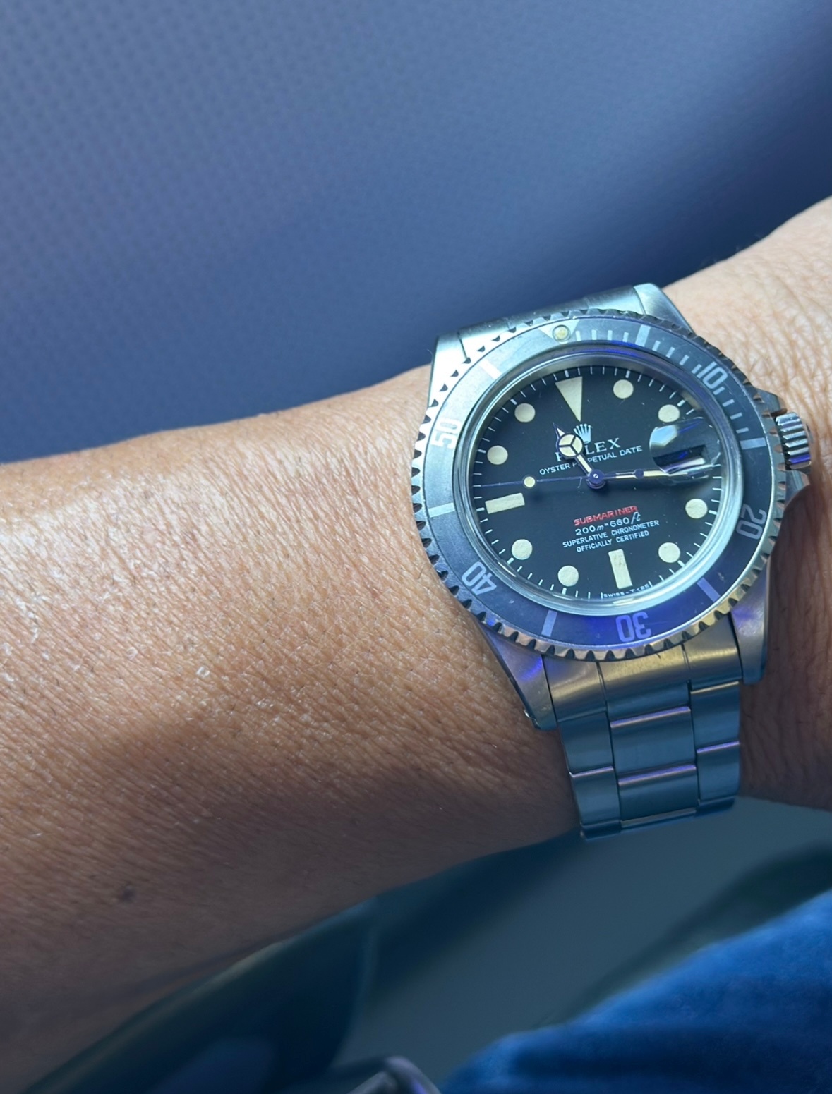 Watch by Rolex, Submariner Date, 1680, Red Sub