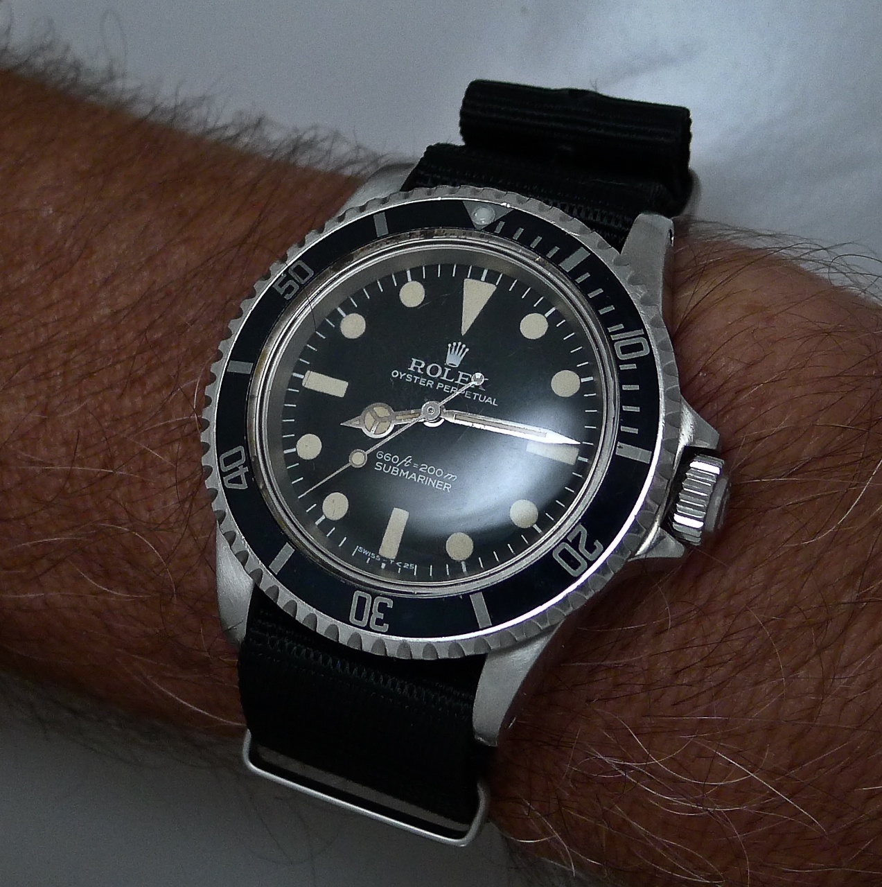 Rolex on black Nato
