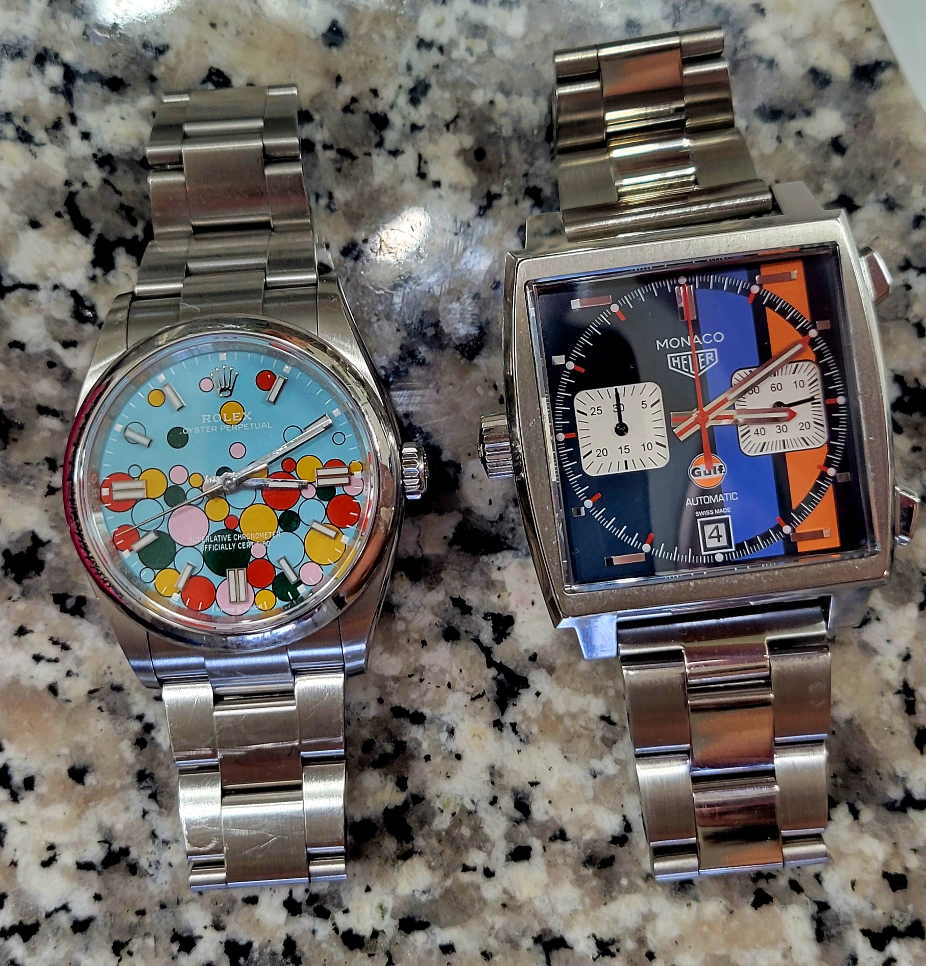 Watch, Heuer, Monaco, Blue, Rolex, Oyster Perpetual, 126000