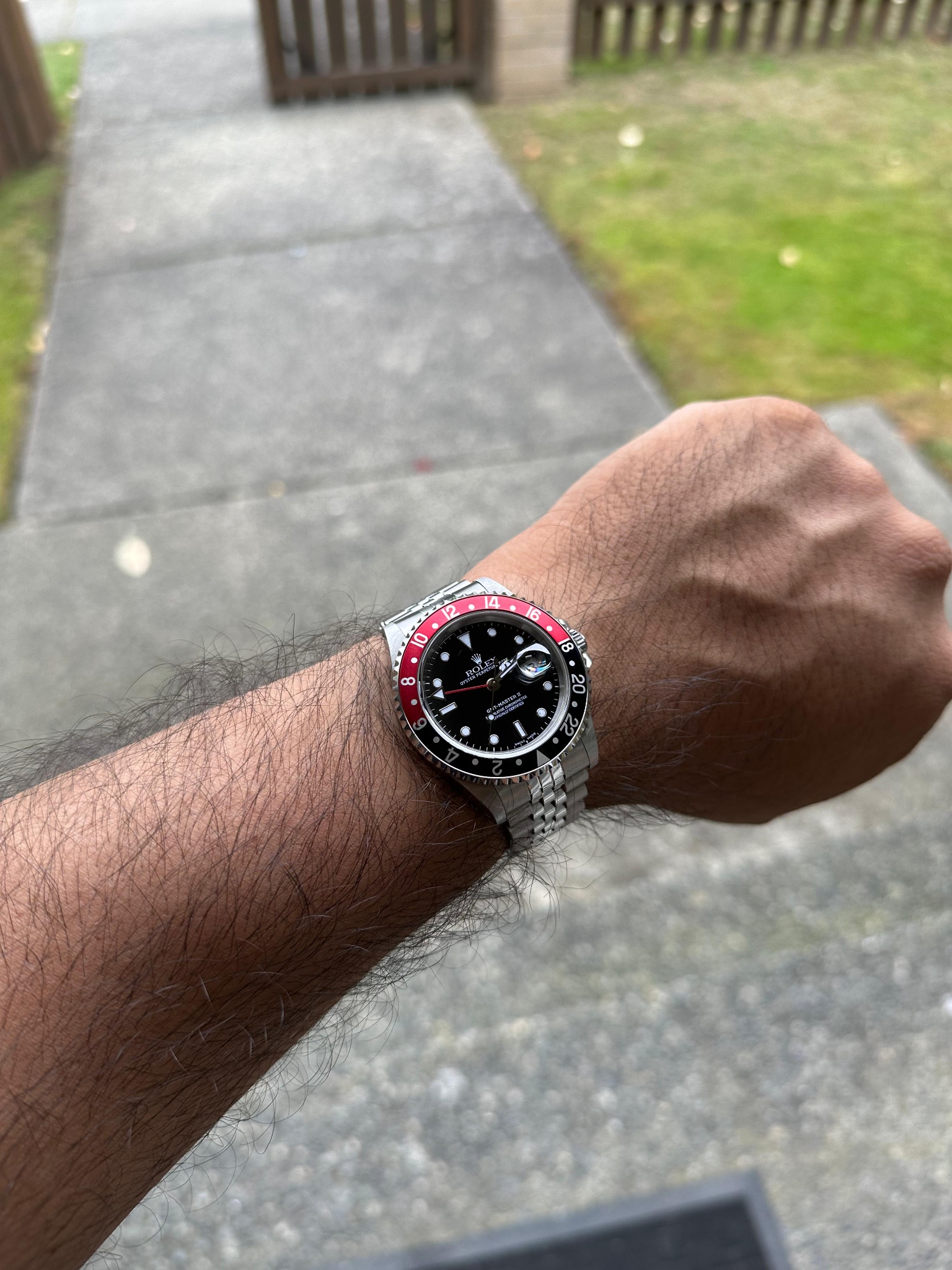 Watch by Rolex, GMT Master II, 16710, coke