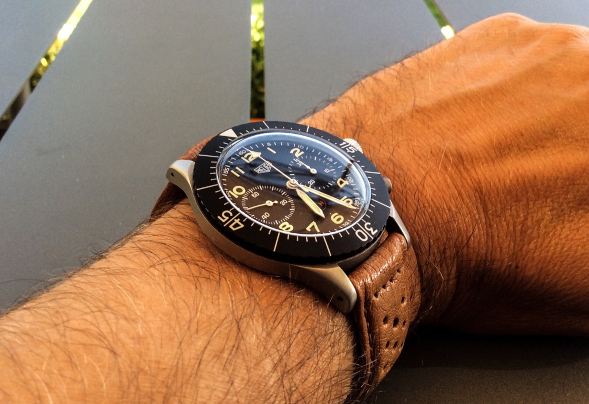 Watch by TAG Heuer, Heuer, Bundeswehr, Flyback, 1550SG