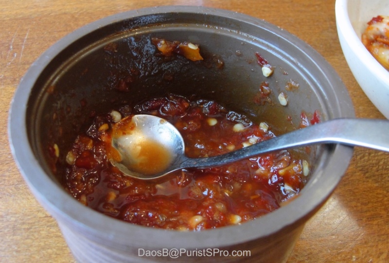 Chili sauce to heat things up.