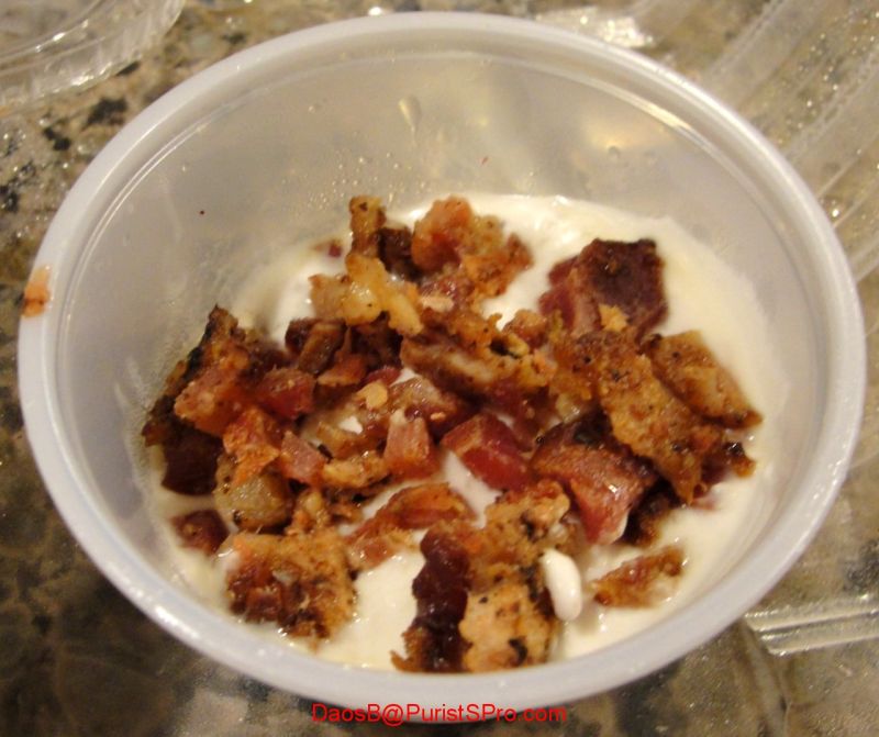 Creamed horseradish with bacon for the baco.