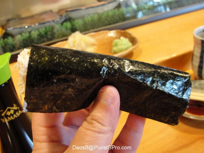 A good blue crab handroll is a favorite.