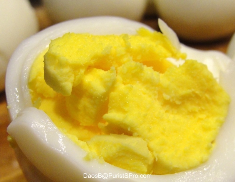 There should be no weird green ring around the yolk.