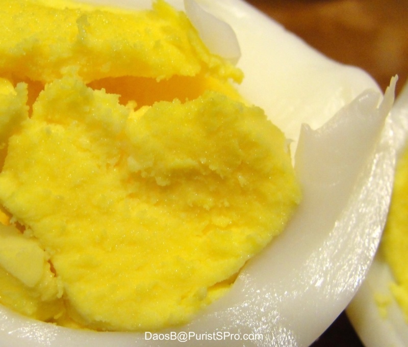 The egg shouldn't be rubbery at all, and should just melt in your mouth.