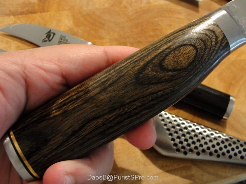 The pakkawood handle of my Shun Premiere Santoku.