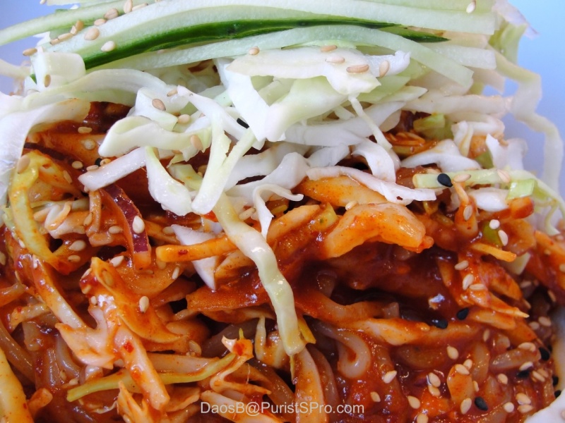 I believe these noodles may be made from sweet potato.