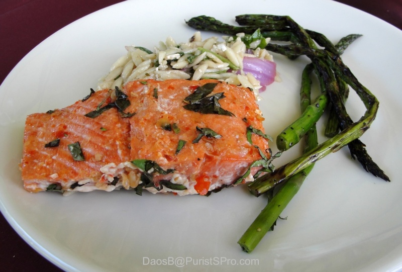 Beautiful local poached salmon. Delish!