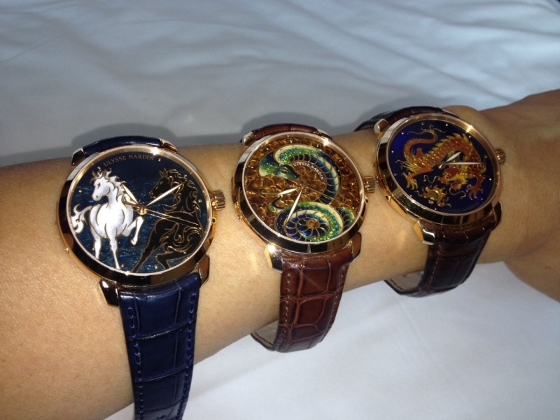 Arm (not wrist) shot of the three enamel siblings