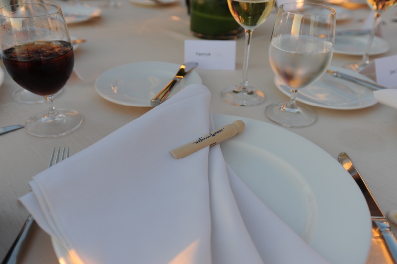 My place setting; total of 60 guests over 8 tables. 